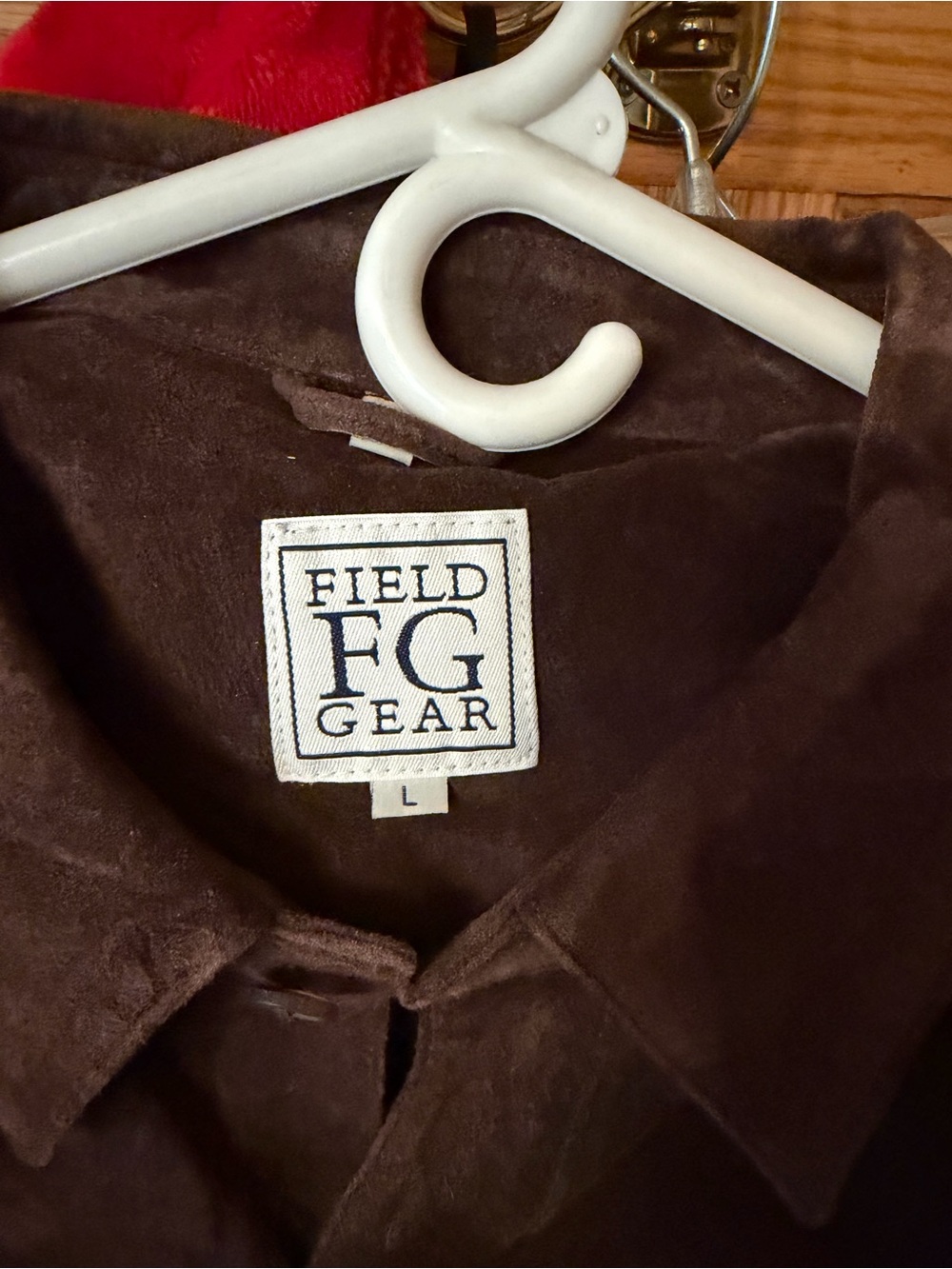 EG Suede Button-Front Shirt Jacket in Dark Brown - Picture 3 of 6